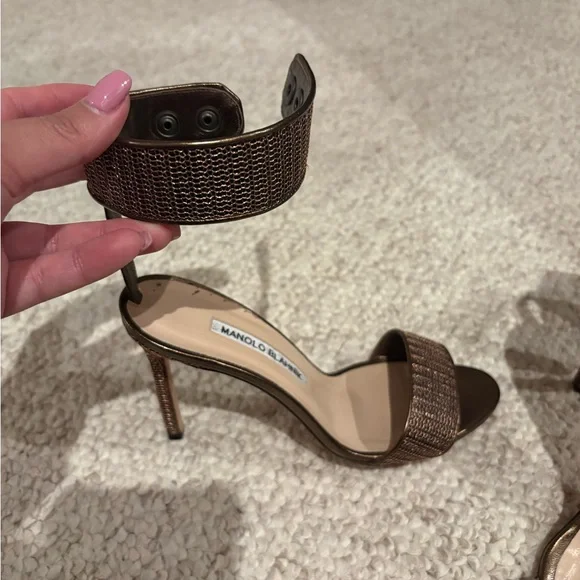 Manolo Blahnik Brass Heels - Picture 2 of 3